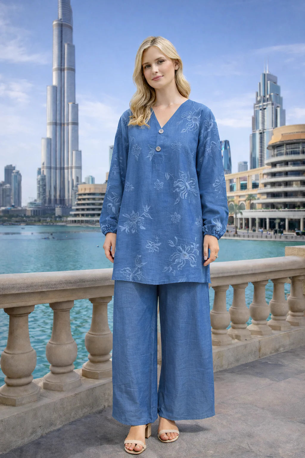 Ensembles longue Broderie fluide bohème