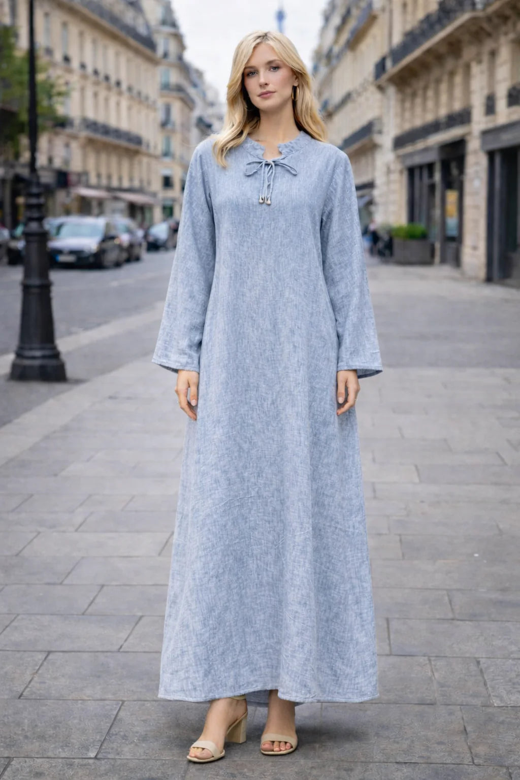 Robe longue lin – Coupe fluide et naturelle