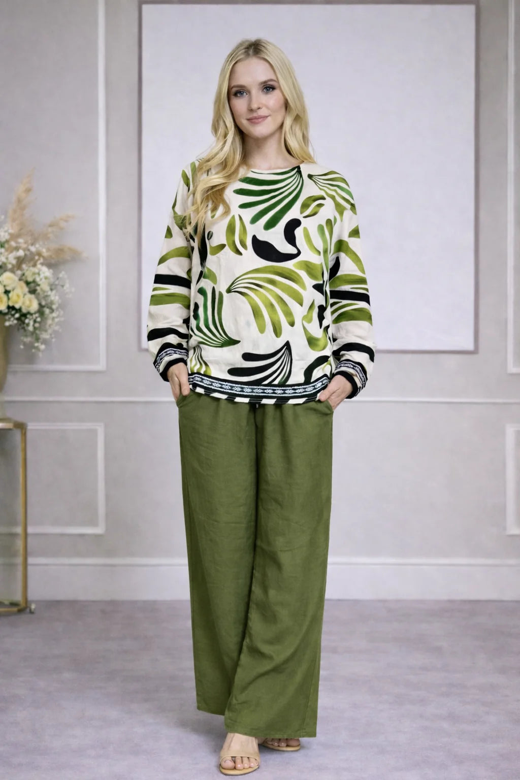 Ensemble tunique imprimée + pantalon