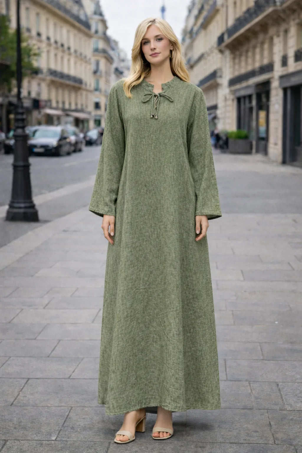 Robe longue lin – Coupe fluide et naturelle