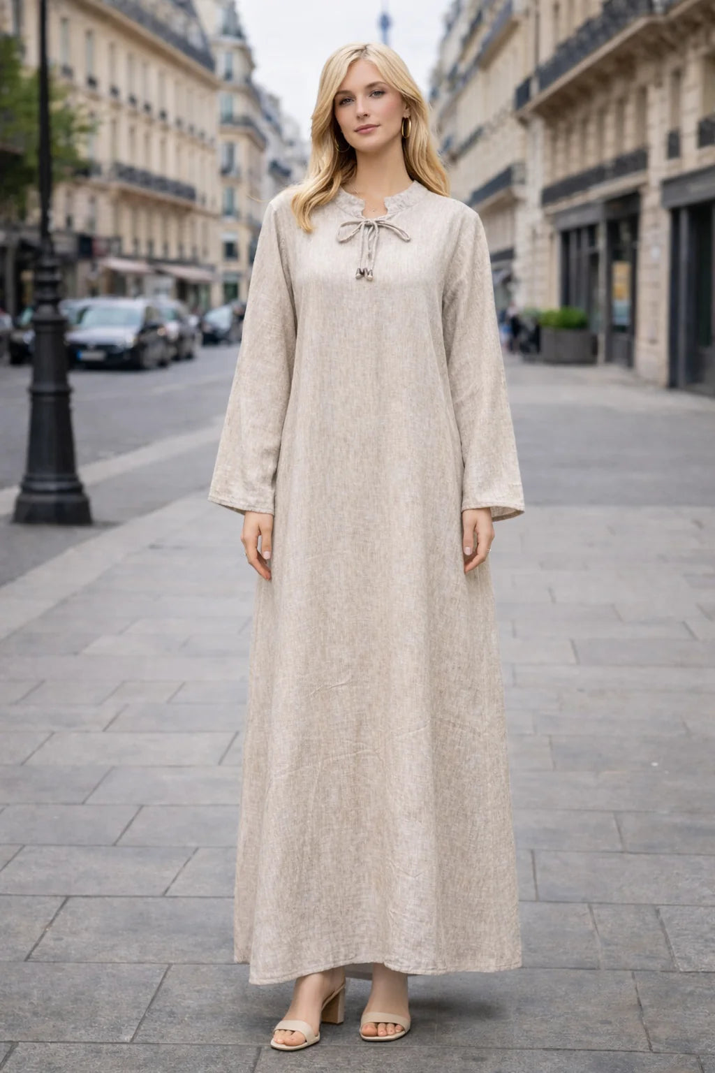 Robe longue lin – Coupe fluide et naturelle